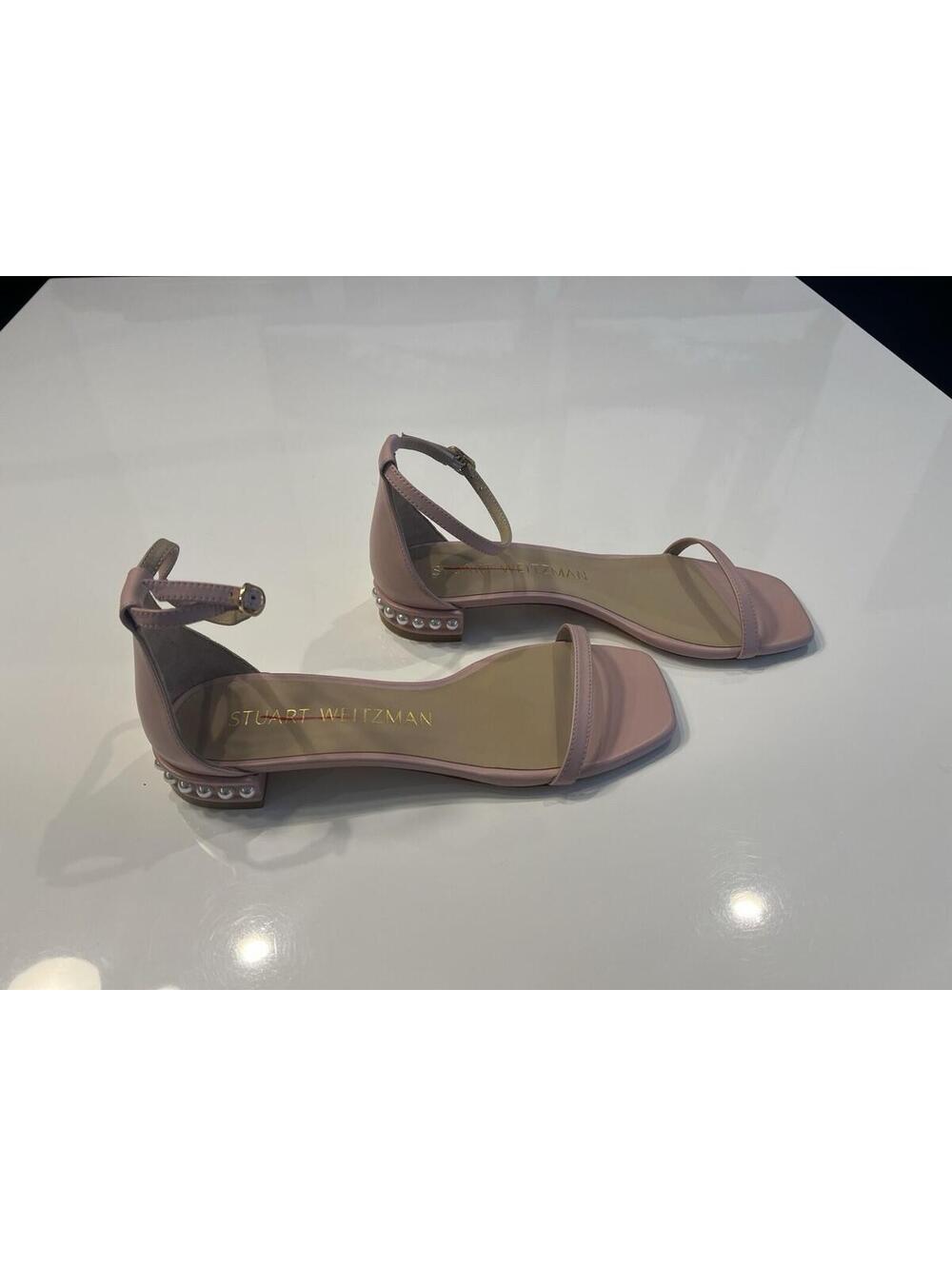 $475 Stuart Weitzman Nudistcurve Pearl Flat Sandal Ballet 8.5 B - Picture 8 of 15